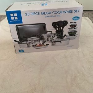 Essential Home - Cookware Set (Stainless Steel)